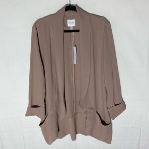 Gilli Taupe Lightweight Open Front Blazer L NWT